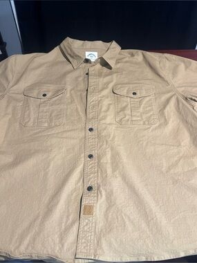 dubnik 3XL customized version tan button down